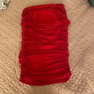 Red pencil skirt, size medium